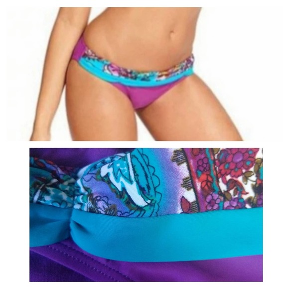 Becca Paisley Band Hipster Swim Bikini Bottom M - Picture 8 of 8